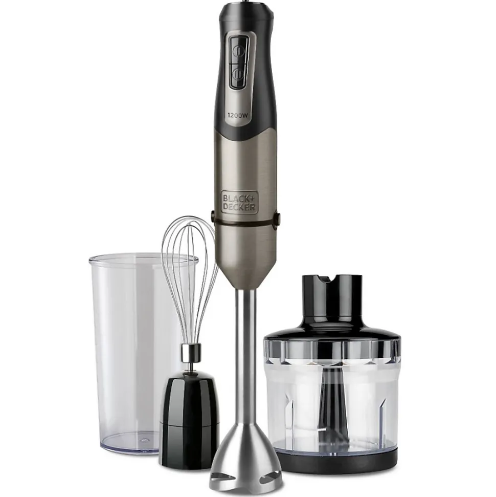 Mixeur plongeant 1200w gris/noir Black+decker BXHBA1200E