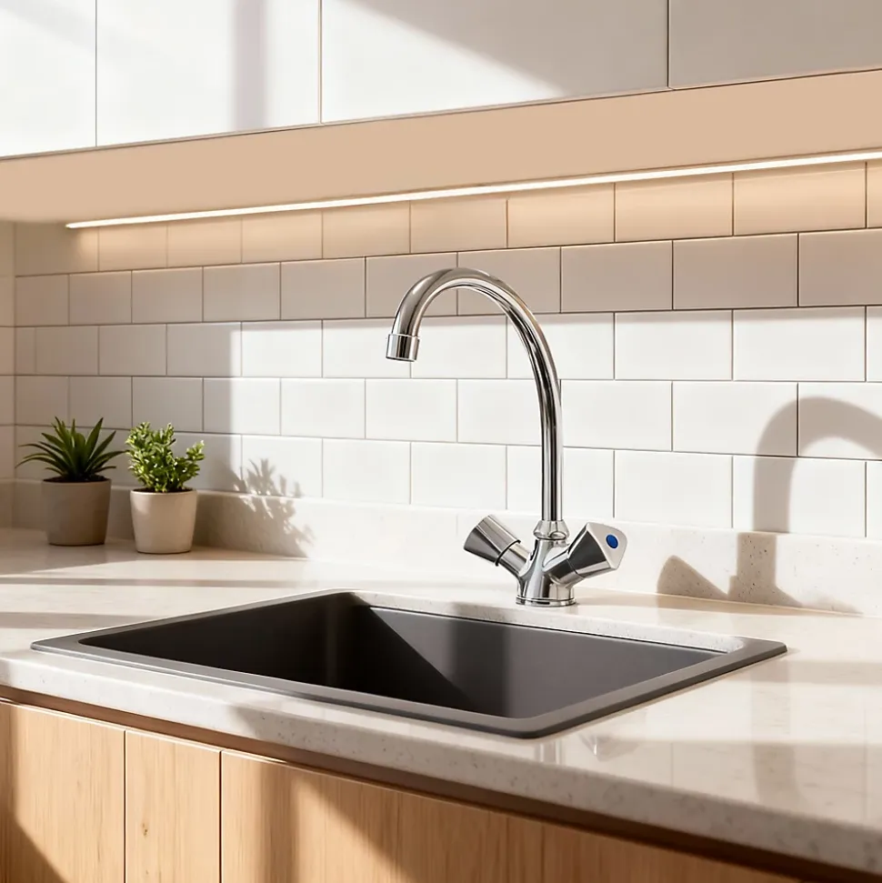 Mélangeur de cuisine Savo en laiton couleur argenté H.29,8 cm