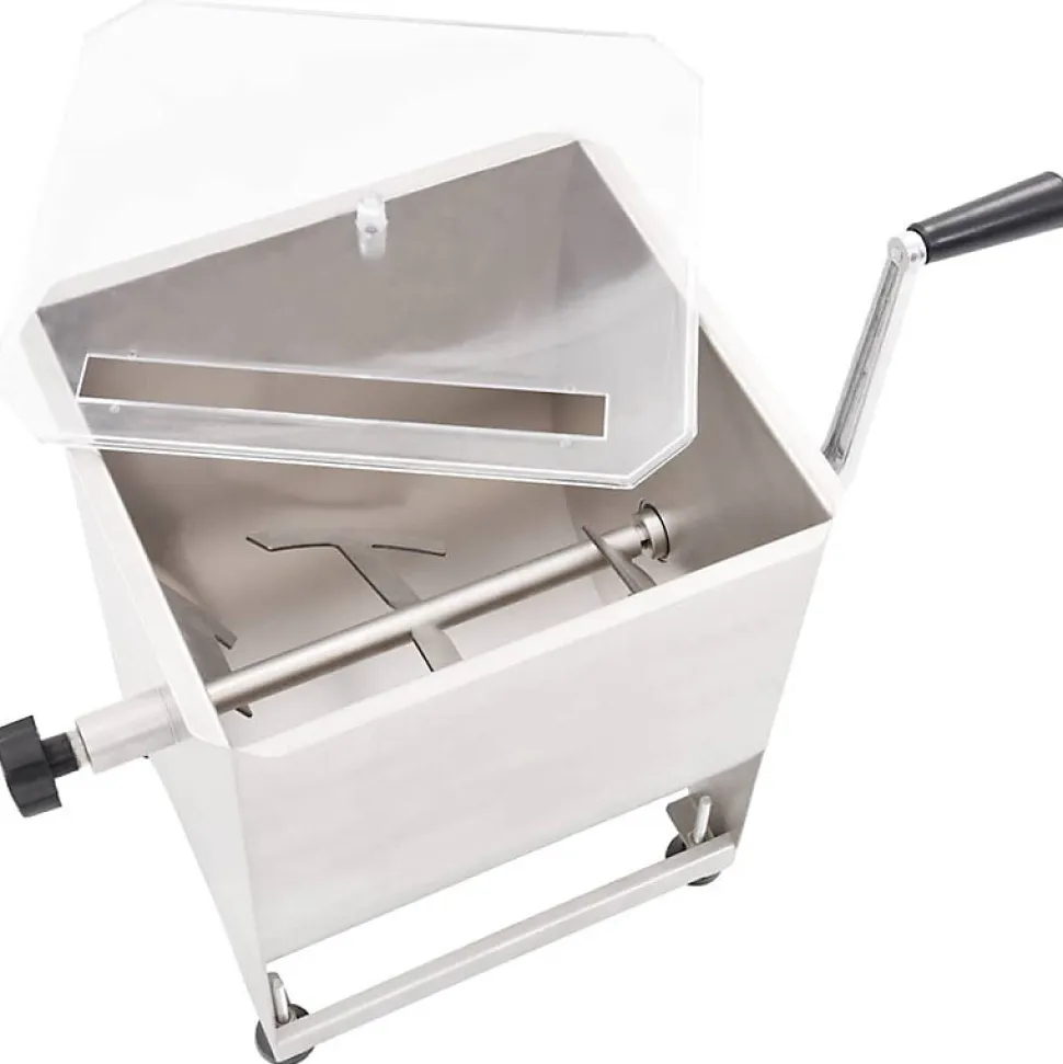 Mélangeur de viande avec boîte de vitesse Argenté Inox