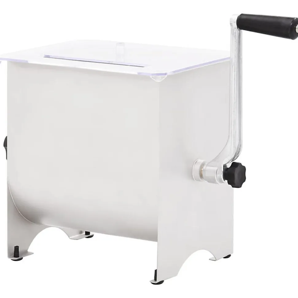 Mélangeur de viande manuel avec couvercle Argenté Inox