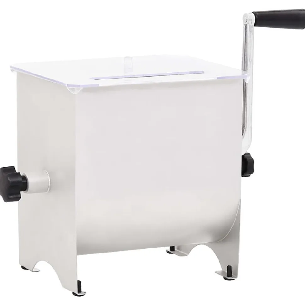 Mélangeur de viande manuel avec couvercle Argenté Inox