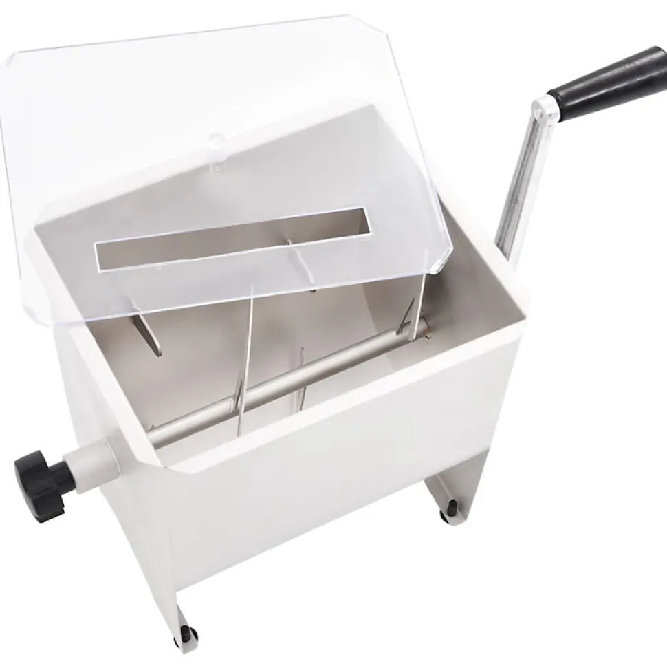Mélangeur de viande manuel avec couvercle Argenté Inox