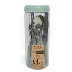 Ménagère 24 pièces - Paille Vert d'eau par Pradel Essentiel