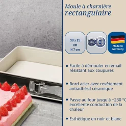 Moule à charnière rectangulaire 38 x 25 cm Dr Oetker Back-Trend
