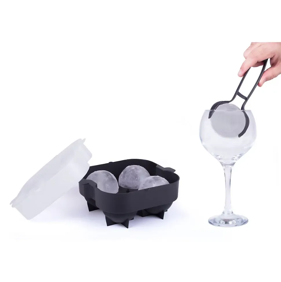 Moule à glaçons ronds XXL 7 cm Noir - Chill par Koala