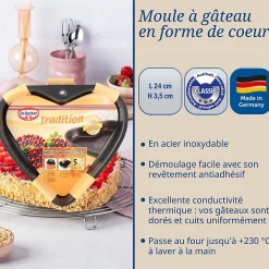 Moule à gâteau cœur 24 cm Dr Oetker Tradition