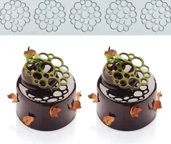 moule à impression artisanale en sucre, décoration de cuisine moléculaire pour gâteau comestible, 5 Trous Bulle