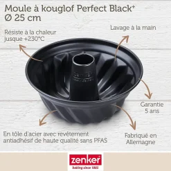 Moule à kouglof 25 cm Zenker PerfectBack+