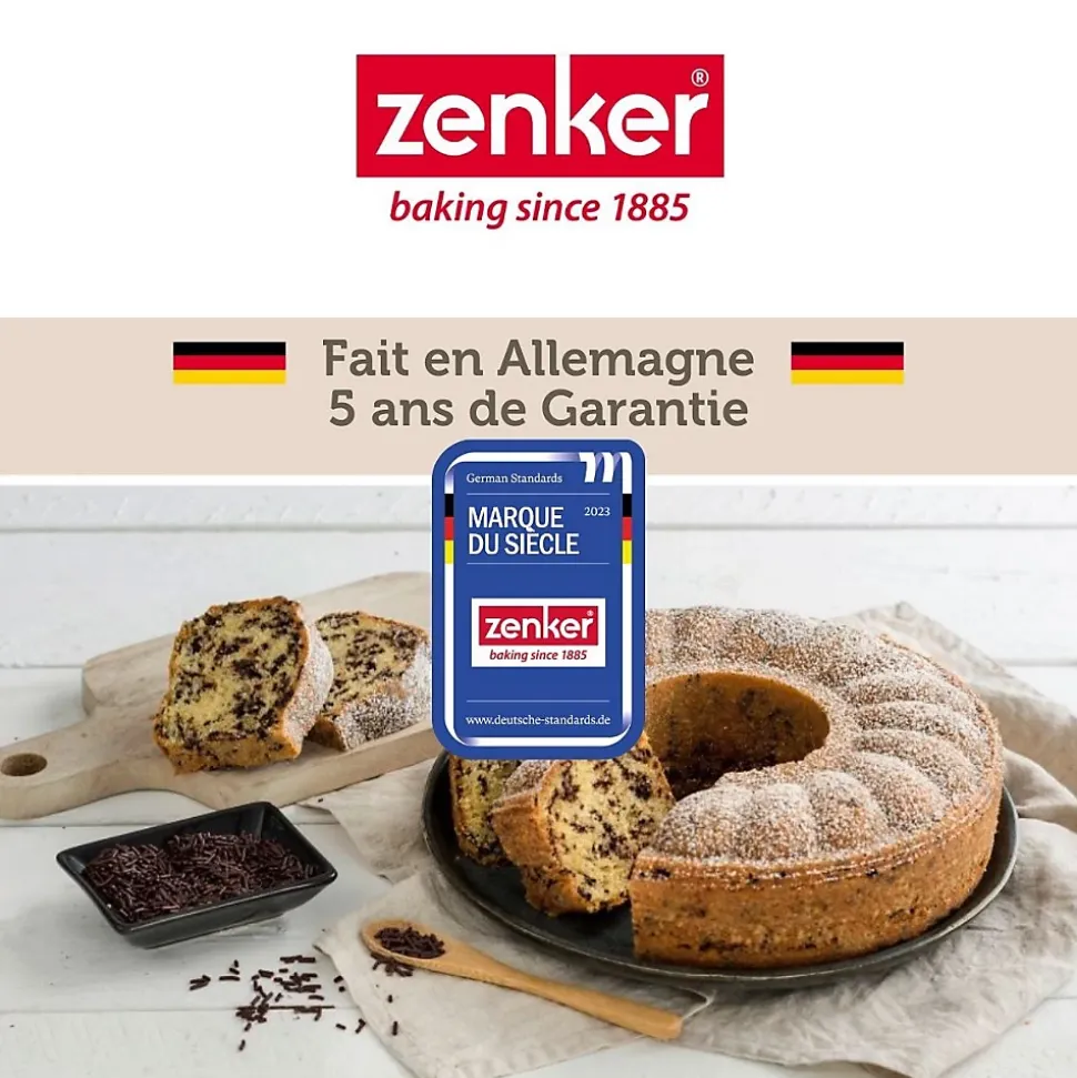 Moule à manqué à charnière avec fond à savarin 18 cm Zenker Black Metallic