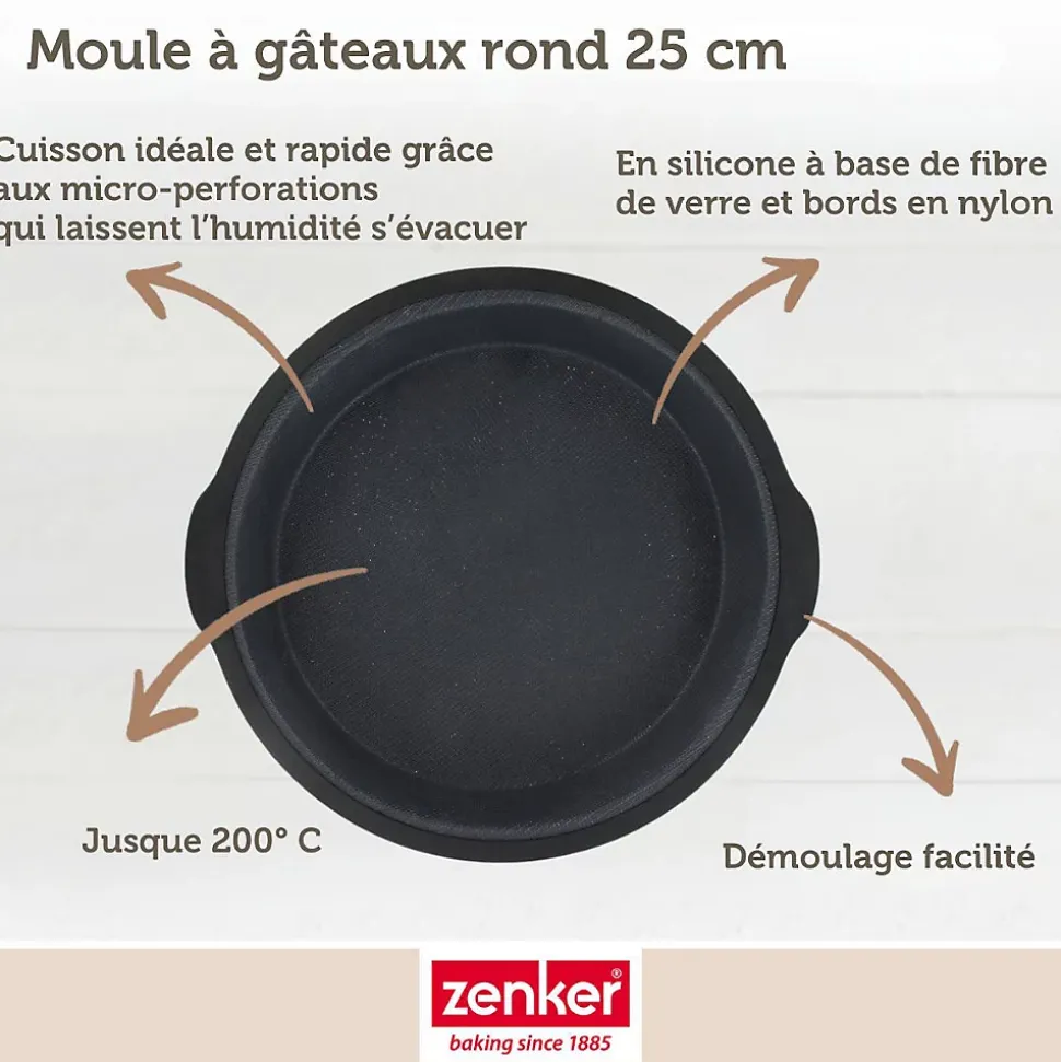 Moule à manqué 25 cm Zenker Silicone fibre de verre
