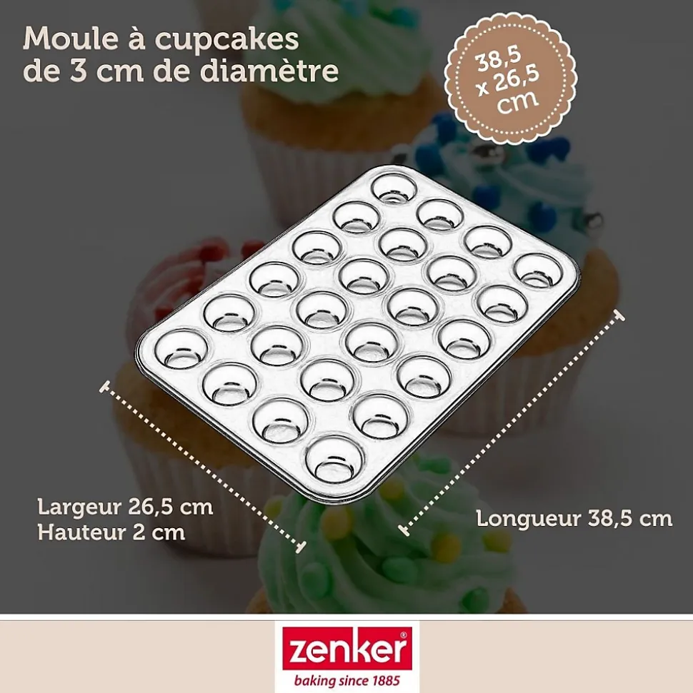 Moule à muffins 24 empreintes 38 x 26 cm Zenker Black Metallic