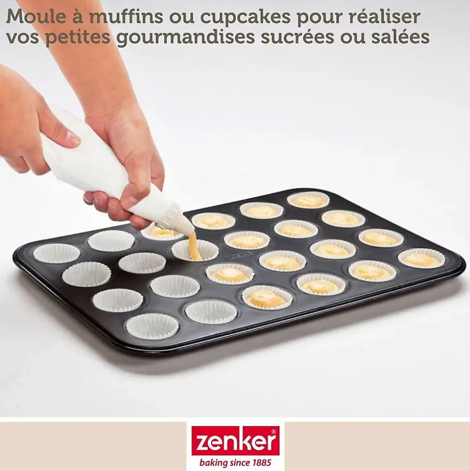 Moule à muffins 24 empreintes 38 x 26 cm Zenker Black Metallic