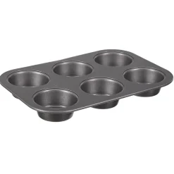 Moule 6 Muffins "Carbon Steel" 27cm Gris