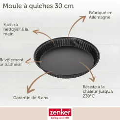Moule à quiche lorraine 30 cm Zenker Spécial Countries