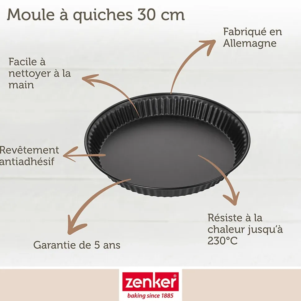 Moule à quiche lorraine 30 cm Zenker Spécial Countries
