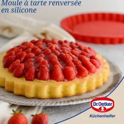 Moule à tarte en silicone rouge de 26 cm Dr. Oetker Flexxibel Love