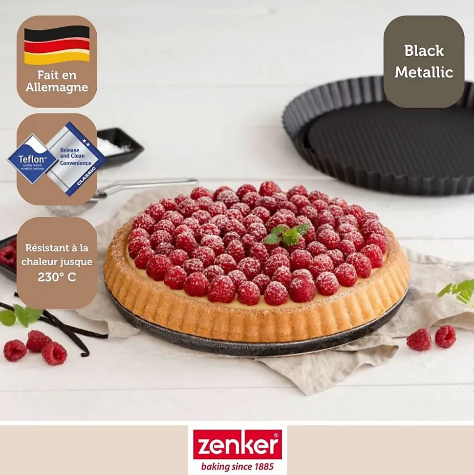 Moule à tarte renversée 30 cm Zenker Black Metallic