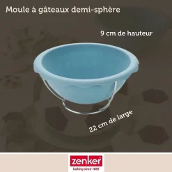 Moule demi sphère pour gâteau ballon de foot 18 cm Zenker Spécial Football