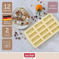 Moule en silicone pour 12 barres de muesli Zenker Sweet Sensation