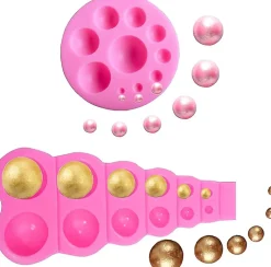 Moule Forme Demi Sphère Silicone 3D Fondant