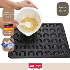 Moule pour vanille kipferl croissant vanille 42 x 32 cm Zenker Special Creative