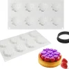 moules silicone gâteaux 3d, 8 Trous Forme de bulle