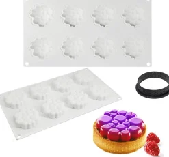moules silicone gâteaux 3d, 8 Trous Forme de bulle