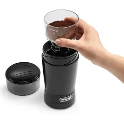 Moulin à café KG200 DeLonghi 170 W Noir 90 g bac amovible Push to Grind