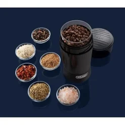 Moulin à café KG200 DeLonghi 170 W Noir 90 g bac amovible Push to Grind