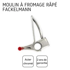 Moulin à fromage chromé Fackelmann Handmade Tradition