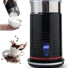 Mousseur à Lait Électrique 4 en 1 Grande Capacité Noir