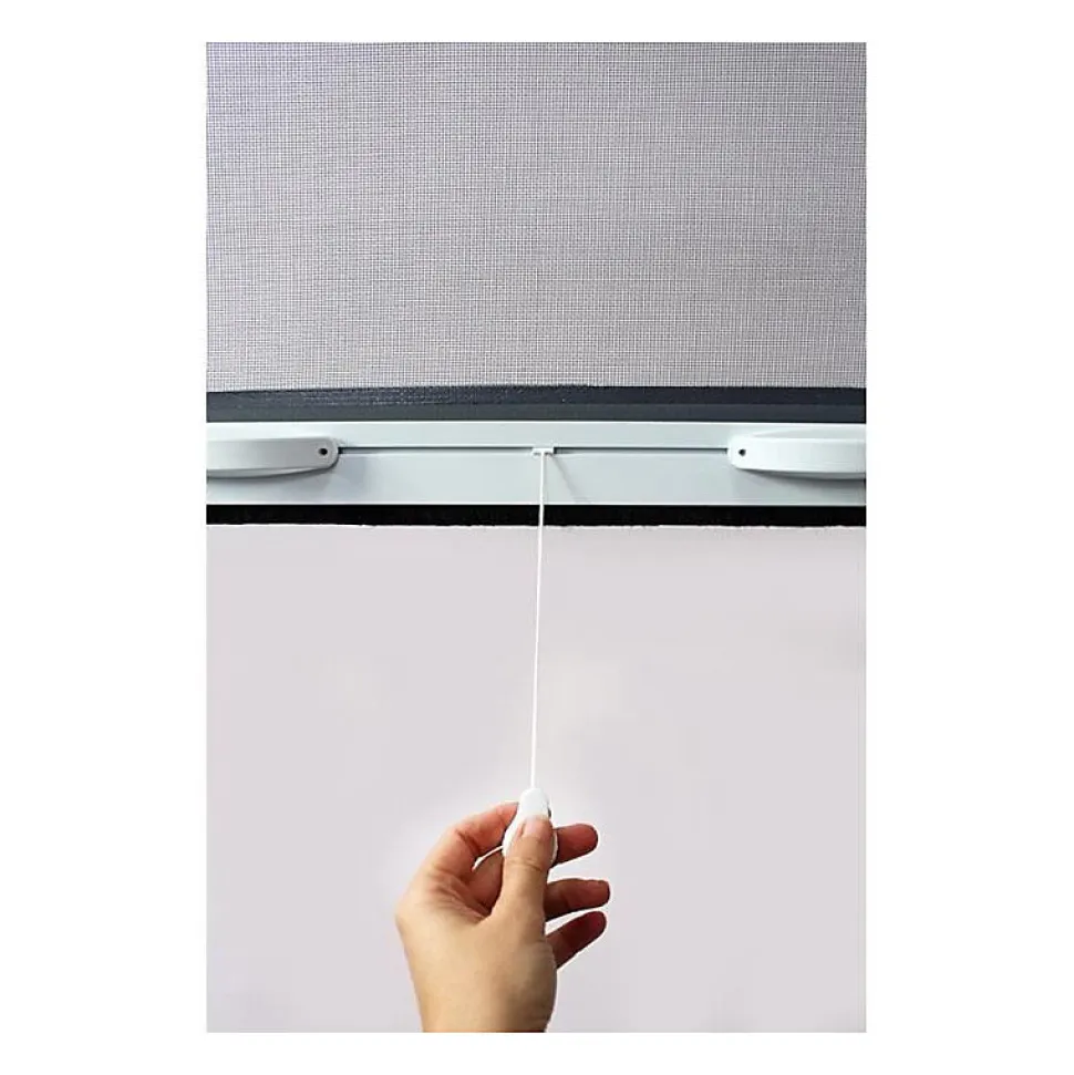 Moustiquaire de fenêtre L125 x H145 cm en aluminium laqué blanc - Recoupable en largeur et hauteur.