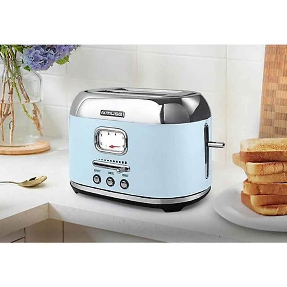 Muse Grille-pains 2 fentes 1000w bleu - MS-120VB