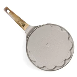 Mythic - Poêle avec 6 cœurs 25.7 cm avec revêtement en céramique blanc