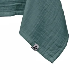 Nappe 150 x 250 cm en double gaze de coton gaufrée bleu canard - PEPA