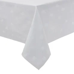 Nappe Blanche Coton Motifs Feuilles 1350 x 1780 mm - Mitre