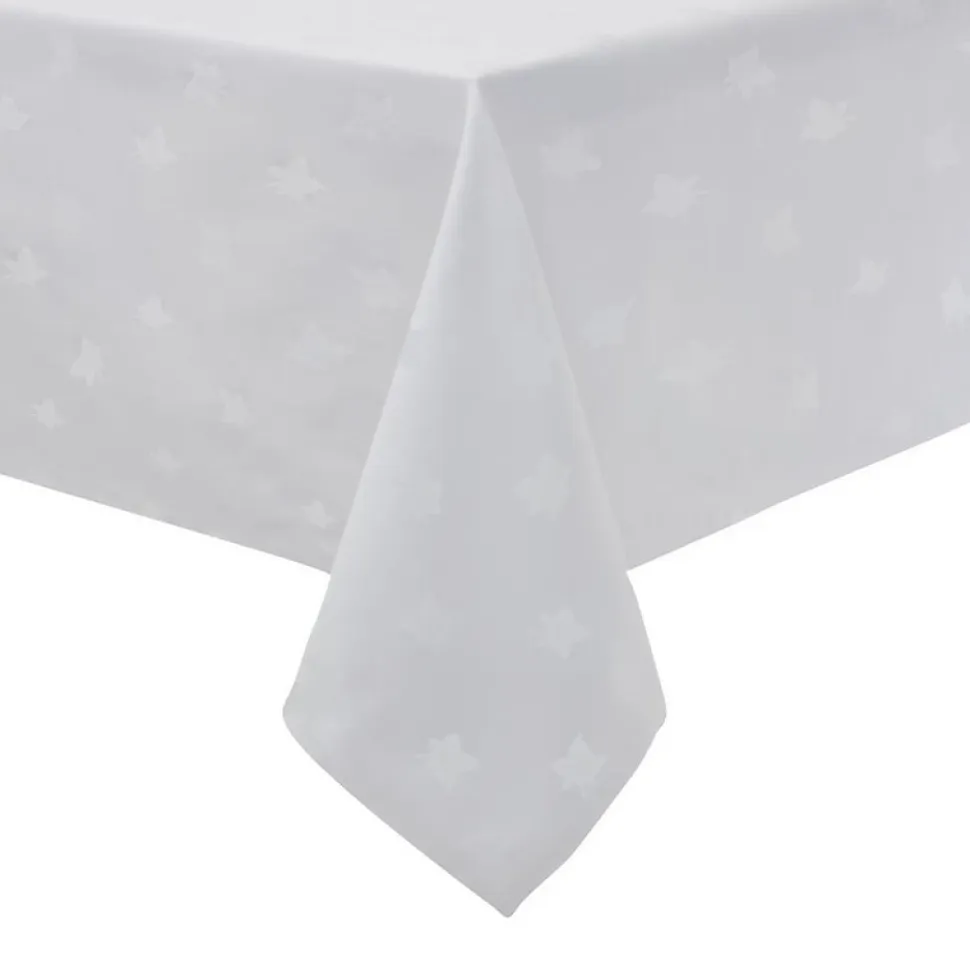 Nappe Blanche Coton Motifs Feuilles 1350 x 1780 mm - Mitre
