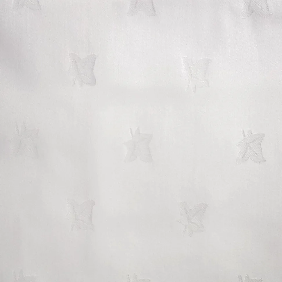 Nappe Blanche Coton Motifs Feuilles 1350 x 1780 mm - Mitre