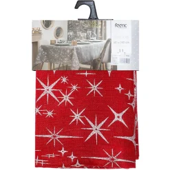 Nappe caneva étoile 140x240cm rouge - feeric lights & christmas