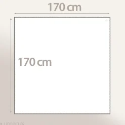 Nappe carré 170x170 cm ÉVA Beige écru coton +
