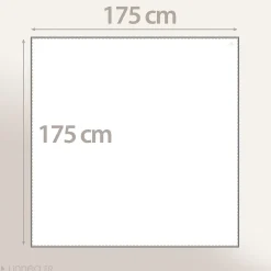 Nappe carrée 175x175 cm HÉLIOS Perle coton +