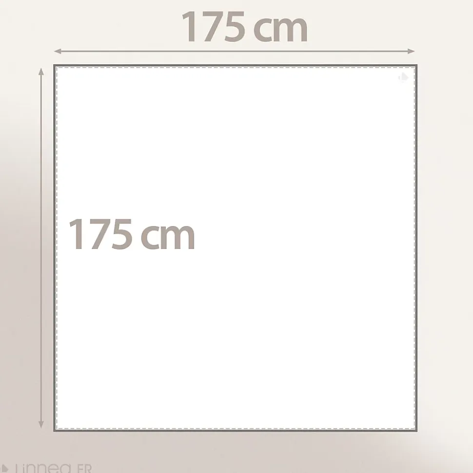 Nappe carrée 175x175 cm HÉLIOS Perle coton +