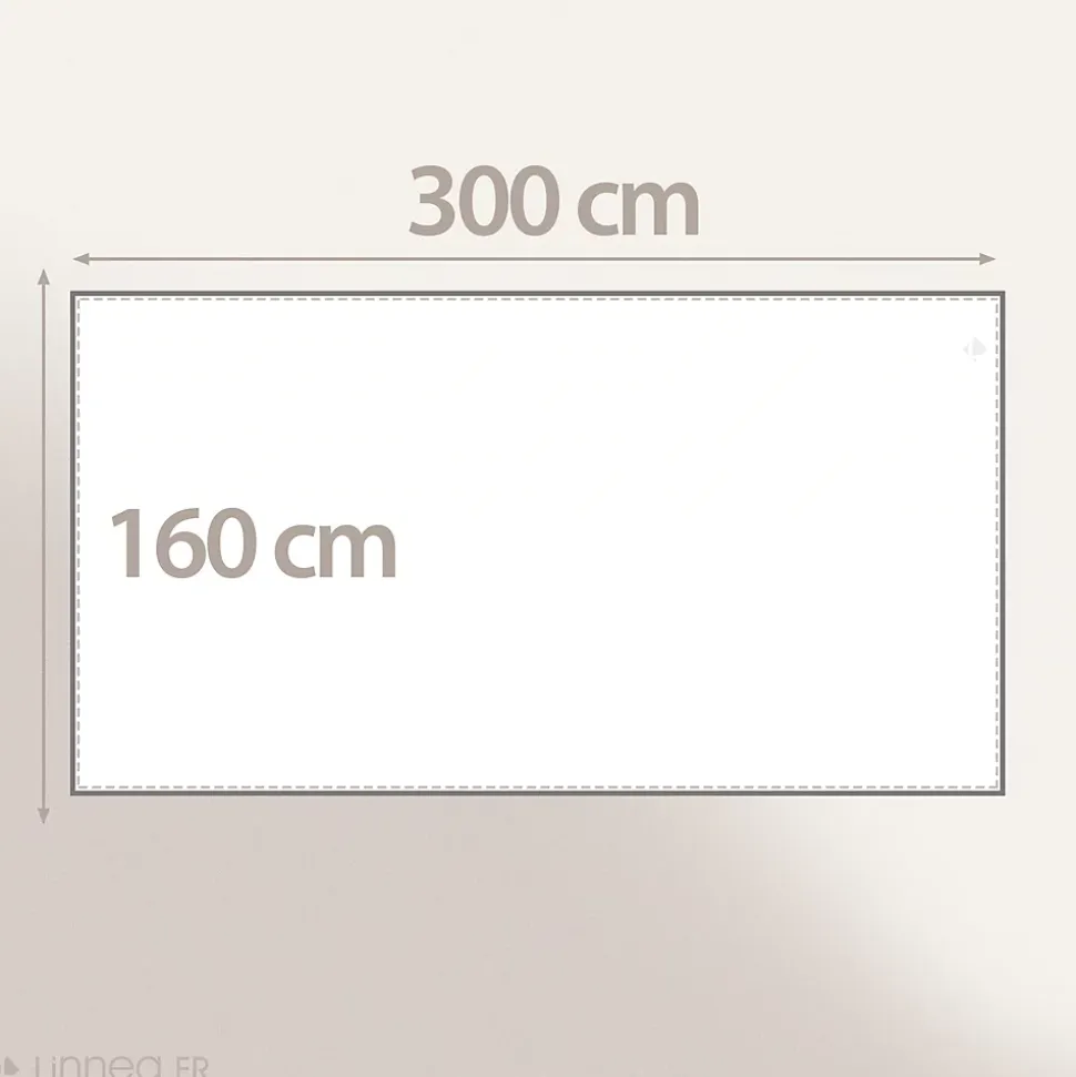 Nappe coton 160x300 cm HONO jaune Curry finition point bourdon