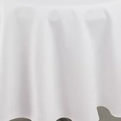 Nappe déperlante anti-taches - Effet lin pour table ronde (160x160 cm - Blanc)