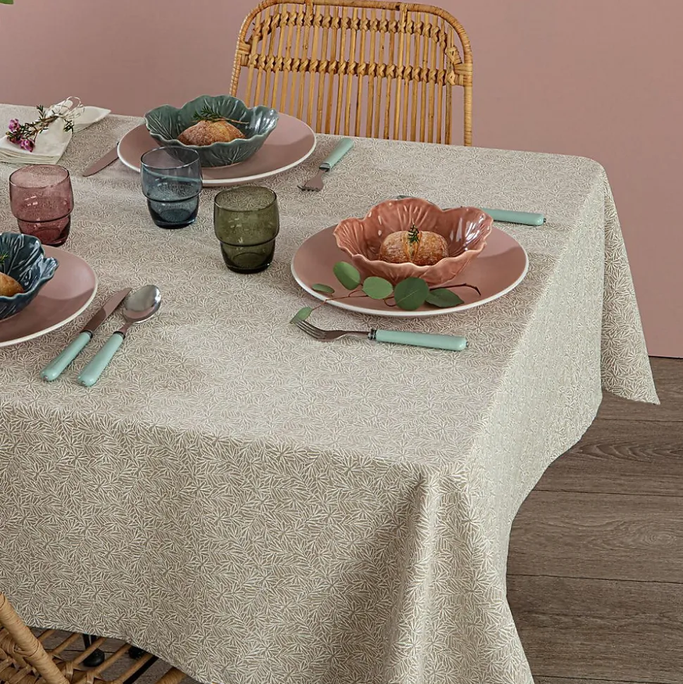 Nappe "Edi" - coton chambray - beige 150x250 cm - Atmosphera