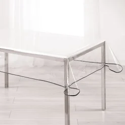 Nappe imperméable rectangulaire en PVC 140 x 240 cm transparente anth