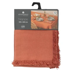 Nappe Maha - coton - rose terracotta - 250x150 cm - Atmosphera