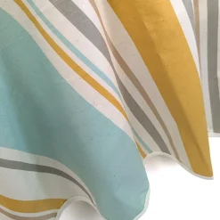 Nappe ovale 170x240 cm coton ZOÉ beige moutarde