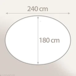 Nappe ovale 180x240 cm HÉLIOS Ecru coton +