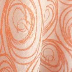 Nappe ovale 180x240 cm Jacquard coton SPIRALE orange papaye